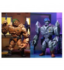 Figurine TMNT Tortues Ninja Cartoon - 2-Pack Traag & Granitor 18cm