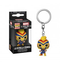 Porte Clé Marvel - Luchadores Captain Marvel Pocket Pop 4cm