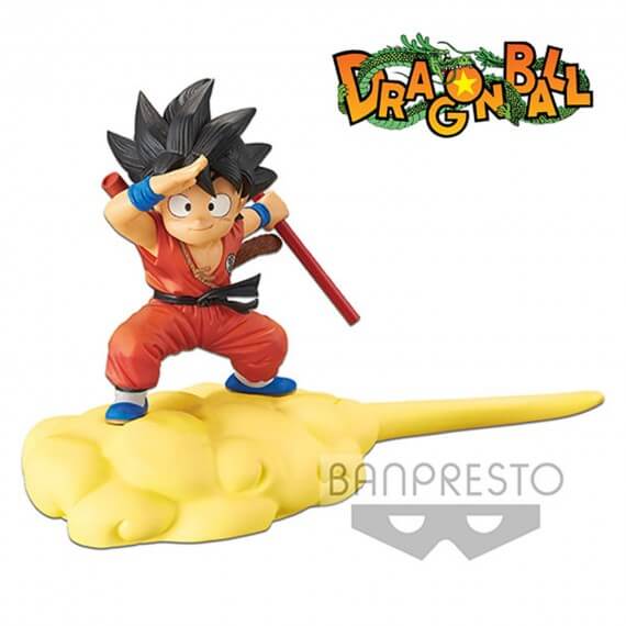 Figurine DBZ - Goku Red Outfit Flying Nimbus Repro 13cm