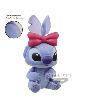 Figurine Disney Stitch & Angel - Stitch with Bow Fluffy Puffy 6cm