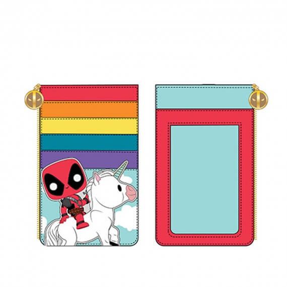 Porte Carte Marvel - Deadpool 30Th Anniv Unicorn Rainbow