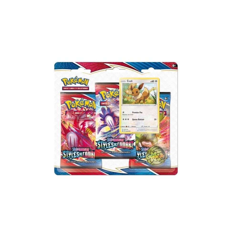 Pokemon - Pack 3 Booster Style De Combat + Carte Promo