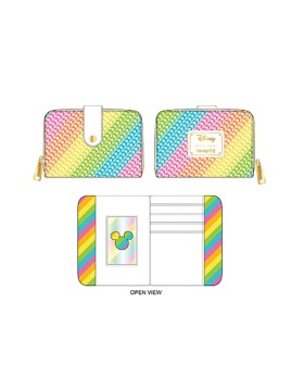 Portefeuille Disney - Sequin Rainbow Minnie