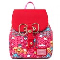 Mini Sac A Dos Hello Kitty - Sanrio 60Th Anniv Pink Wave & Gold Bow