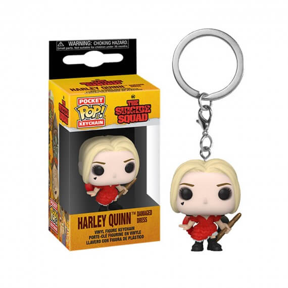 Porte Clé DC Suicide Squad 2021 - Harley Quinn Damaged Dress Pocket Pop 4cm