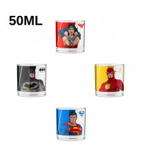 Set 4 Mini Verre Cristal DC - Justice League 50ml