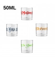 Set 4 Mini Verre Cristal - Seigneur Des Anneaux 50ml