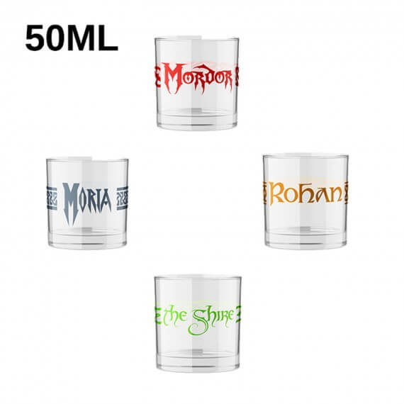 Set 4 Mini Verre Cristal - Seigneur Des Anneaux 50ml