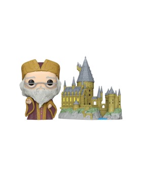 Figurine Harry Potter Anniversary - Dumbledore W/Hogwarts Pop Town 10cm