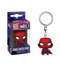 Porte Clé Marvel What If - Zombie Hunter Spidey Pocket Pop 4m