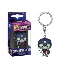 Porte Clé Marvel What If - Zombie Captain America Pocket Pop 4m