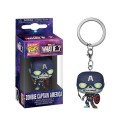 Porte Clé Marvel What If - Zombie Captain America Pocket Pop 4m