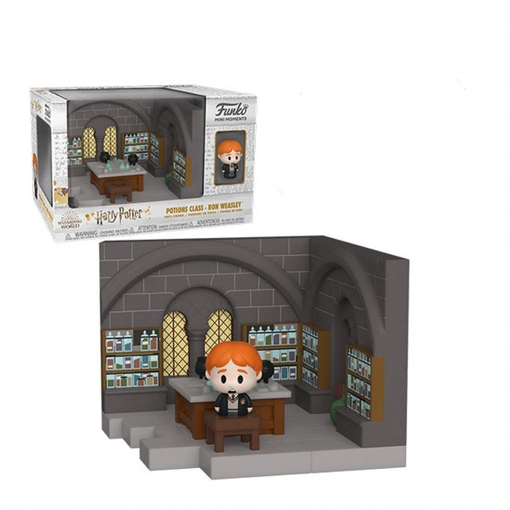 Figurine Harry Potter Anniversary - Diorama Potion Class Ron 15cm