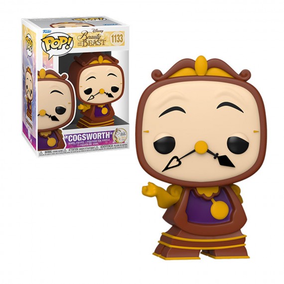 Figurine Disney Belle Et La Bête - Cogsworth / Big Ben Pop 10cm