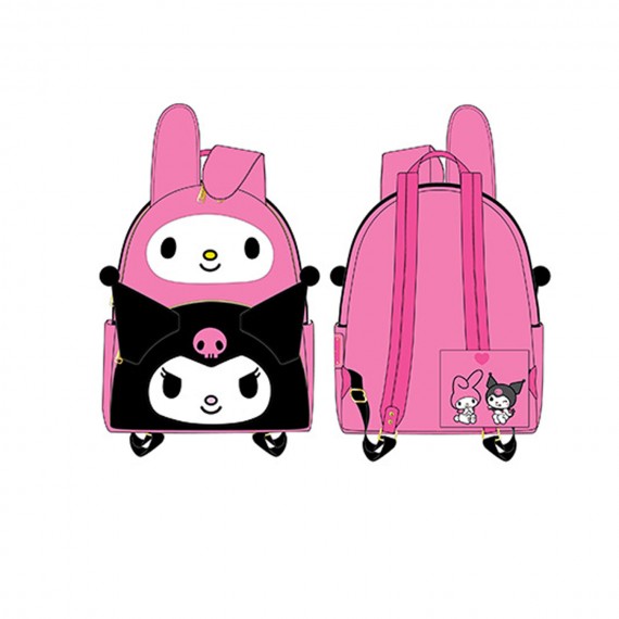 Mini Sac A Dos Sanrio - My Melody Kuromi Double Pocket