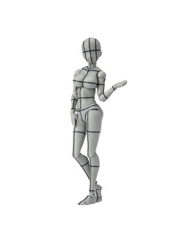 Figurine Femme - Body Chan Wireframe Kentari Yabuki Gris 14cm
