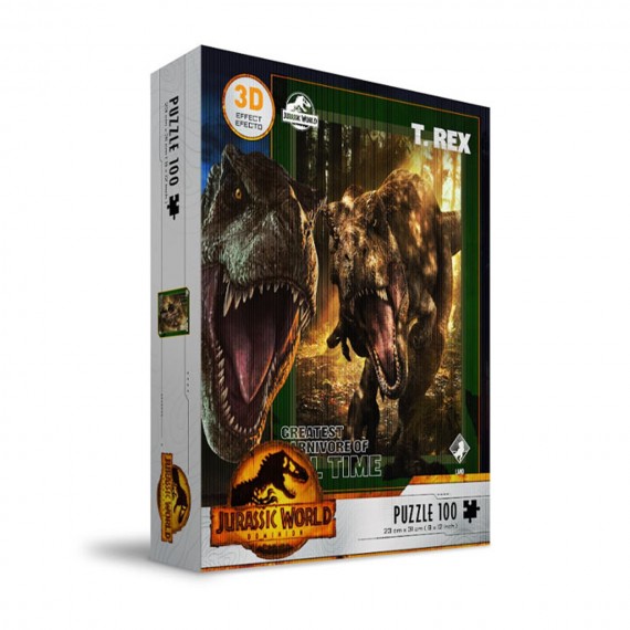 Puzzle Jurassic World - T-Rex Poster Effet 3D 100Pcs