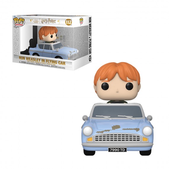 Figurine Harry Potter Chamber Secrets 20Th Anniv - Ron W/ Car Pop Ride 15cm