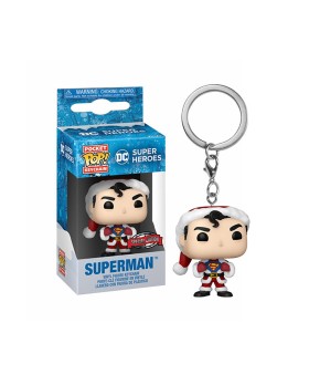 Porte Clé DC Holiday - Superman Pocket Pop 4cm