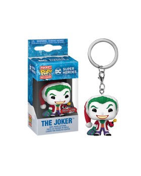 Porte Clé DC Holiday - Joker Pocket Pop 4cm