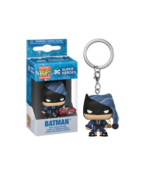 Porte Clé DC Holiday - Batman Pocket Pop 4cm