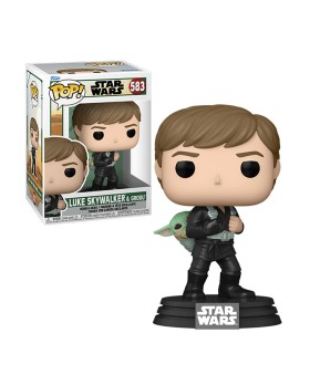 Figurine Star Wars Book Of Boba Fett - Luke Grogu Pop 10cm