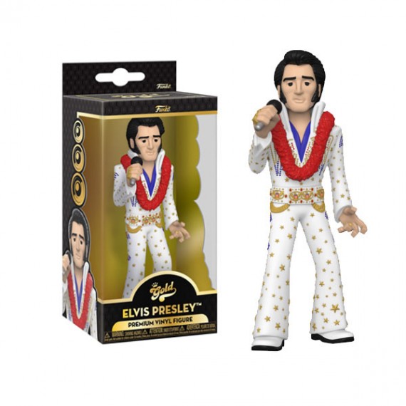 Figurine Rocks - Gold Elvis Vinyl 13cm