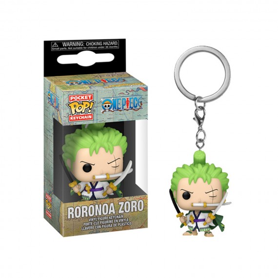 Porte Clé One Piece - Roronoa Zoro Pocket Pop 4cm