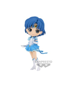 Figurine Sailor Moon Cosmos Movie - Eternal Sailor Mercury Ver B Q Posket 14cm