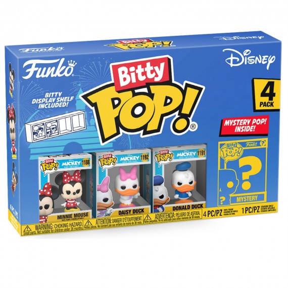 Figurine Disney - 4Pk Minnie Bitty Pop 2cm