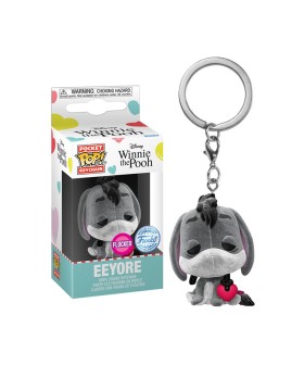 Porte Cle Disney - Eeyore W/Heart Flocked Pocket Pop 4cm