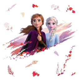 Stickers Muraux Disney -  Moyen Frozen II Elsa & Anna 93X44cm