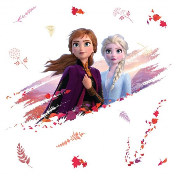 Stickers Muraux Disney - Moyen Frozen II Elsa & Anna 93X44cm
