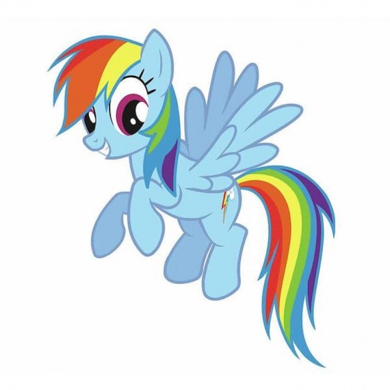 Stickers Muraux My Little Pony - Geant Rainbow Dash 63X76cm