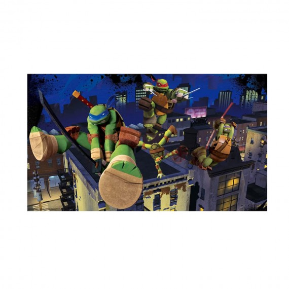 Fresque Murale TMNT Tortues Ninja - Geante Adhesive Cityscape 183X320cm