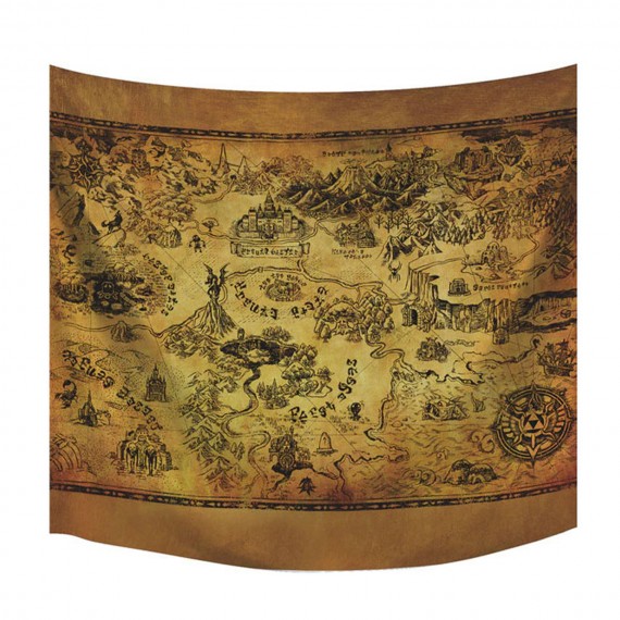 Poster Nintendo Geant - Tissu Legends Of Zelda Map 152X132cm