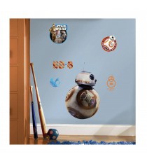 Stickers Muraux Star Wars Moyen - The Force Awakens Ep VII Bb-8 28X48cm