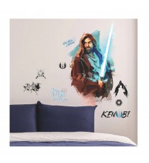 Stickers Muraux Star Wars Geant - Obi Wan Kenobi Painted 81X46cm