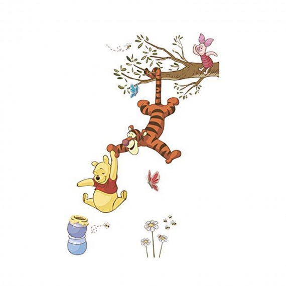 Stickers Muraux Disney Geant - Winnie The Pooh Swinging For Honey 104X46cm