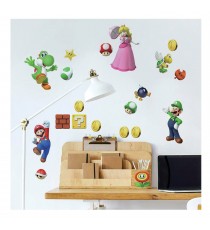Stickers Muraux Nintendo - Moyens Super Mario Brothers 18X25cm