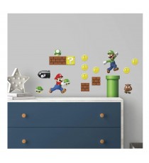 Stickers Muraux Nintendo - Moyens Super Mario Build A Scene 13X20cm