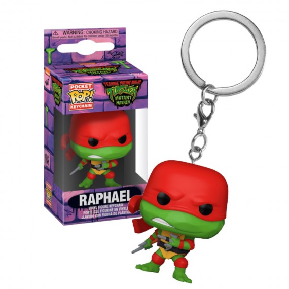 Porte Clé TMNT Tortues Ninja Mayhem - Raphael Pocket Pop 4cm