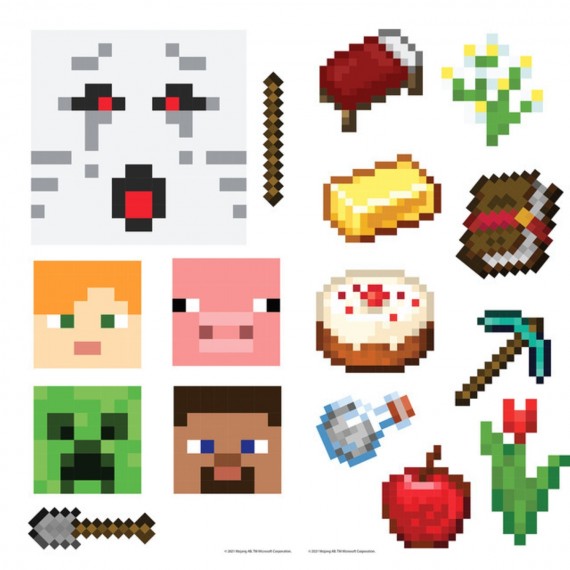 Stickers Muraux Minecraft - Moyens