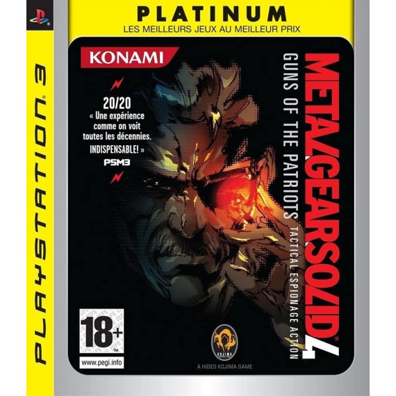 Metal Gear Solid 4 Guns of the Patriots platinum Occasion [ Sony PS3 ]