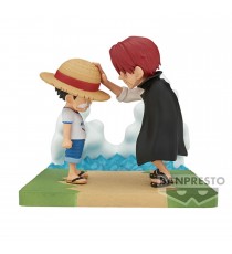 Figurine One Piece - Monkey D Luffy & Shanks WCF Log Stories 7cm