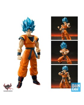 Boite Abimée - Figurine DBZ - Super Saiyan God Son Goku Blue SH Figuarts 14cm