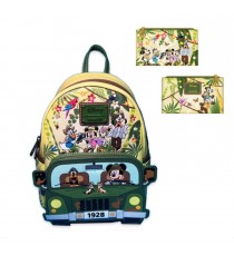 Pack Mini Sac A Dos & portefeuille Disney - Mickey & Friends Jungle Expedition GITD Exclu