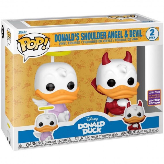 Figurine Disney - Donald Angel & Devil Exclu Pop 10cm