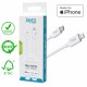 Cable De Charge Et Synchro Type-C Lightning iPhone Blanc 2m