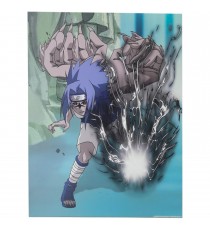 Poster Naruto Metal - Metalik Art Sasuke 30X40cm
